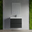 004 Series Black Wood Bathroom Vanity 2