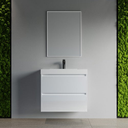 004 Series White Wood Bathroom Vanity 2