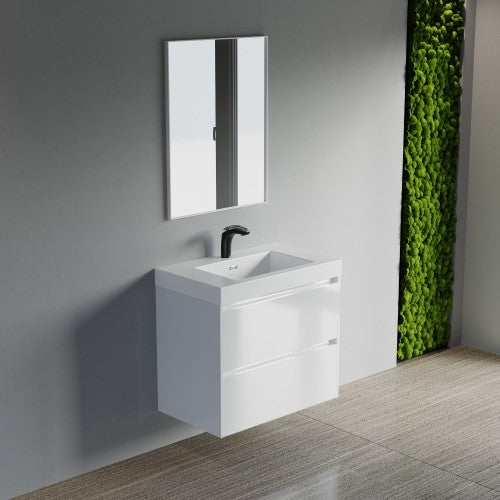 004 Series White Wood Bathroom Vanity 1
