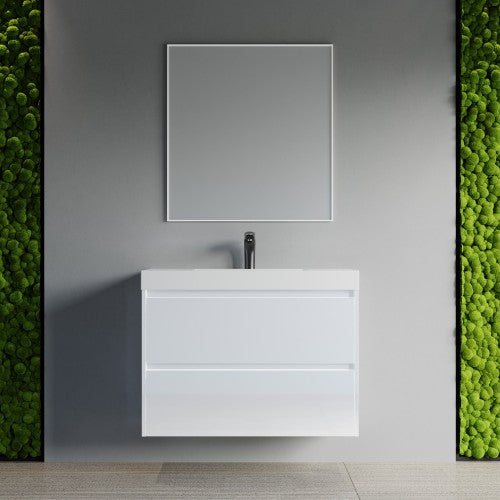 004 Series White Wood Bathroom Vanity 2