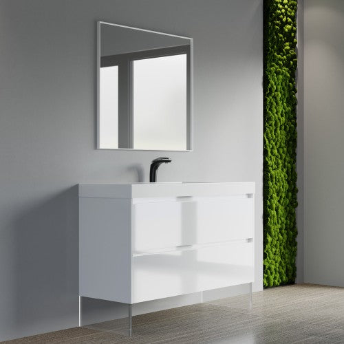 004 Series White Wood Bathroom Vanity 3