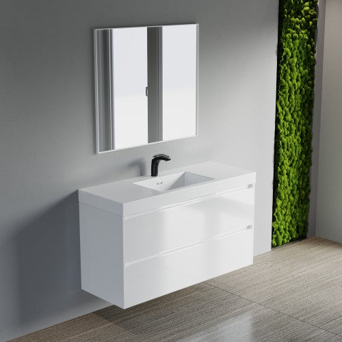 004 Series White Wood Bathroom Vanity 5