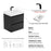 004 Series Black Wood Bathroom Vanity 8