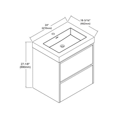 004 Series White Wood Bathroom Vanity 9