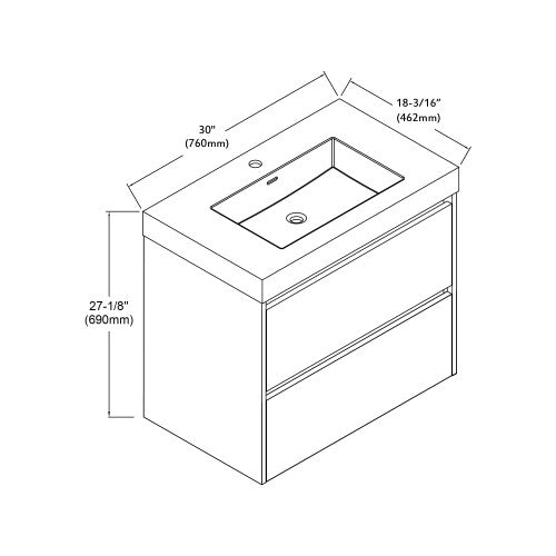 004 Series Black Wood Bathroom Vanity 9