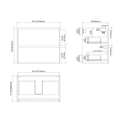 004 Series White Wood Bathroom Vanity 10