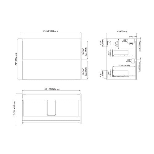 004 Series Black Wood Bathroom Vanity 10