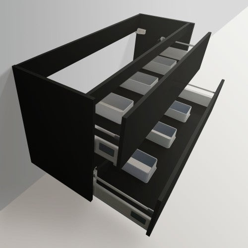 004 Series Black Wood Bathroom Vanity 7