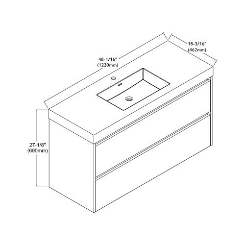 004 Series White Wood Bathroom Vanity 8