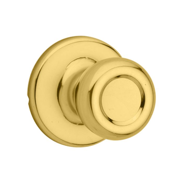 Kwikset Tylo Zinc Round Passage Door Knob - Bright Brass 1