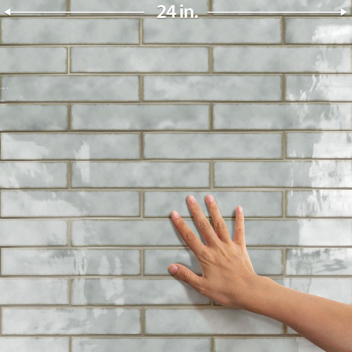Hudson Ceramic Studio Soho Brick Grey Eye Tile Glossy 7