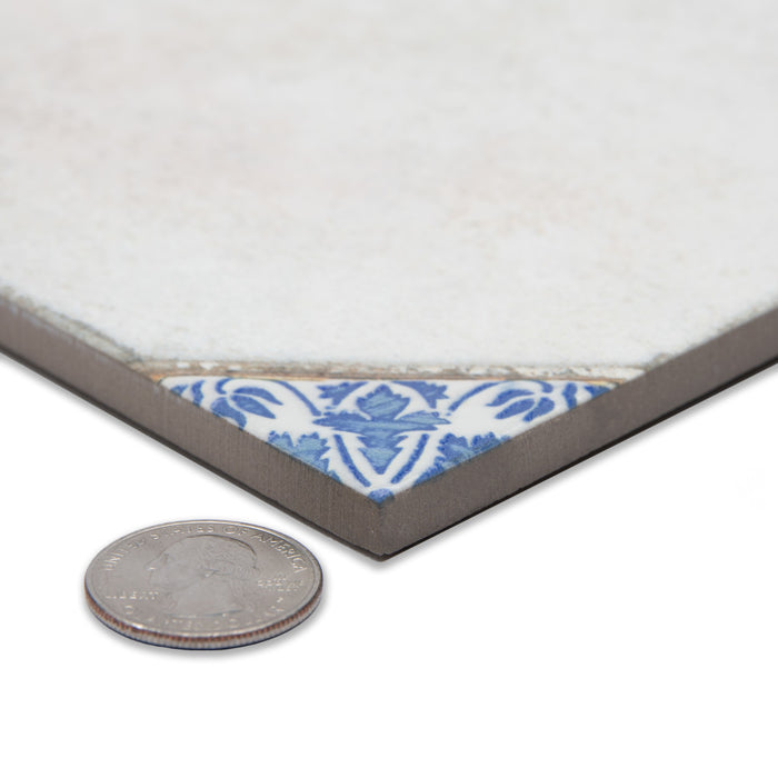 Englishtown Porcelain Blue Tile Mixed 9