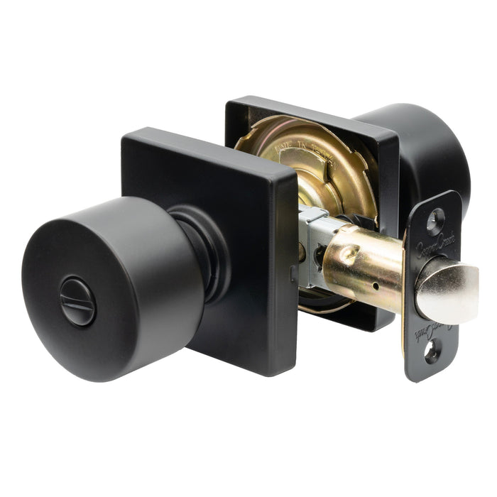 Metro Square Steel Black BC Door Knob Black 1