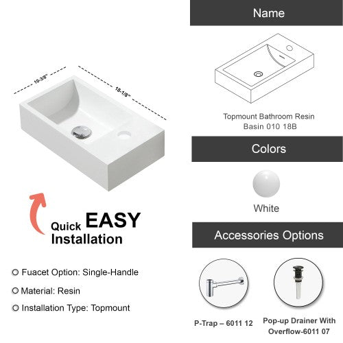Glossy Resin Bathroom Sink 3