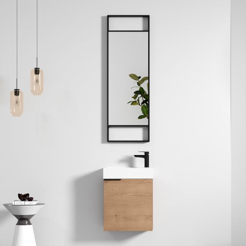 011 Series Oak Natural Wood Bathroom Vanity 3