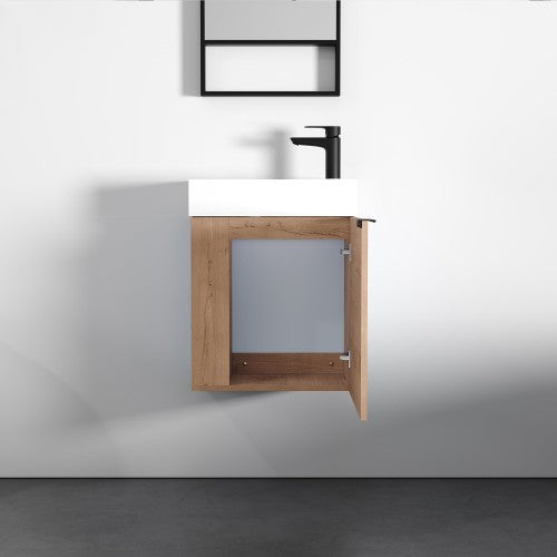011 Series Oak Natural Wood Bathroom Vanity 5