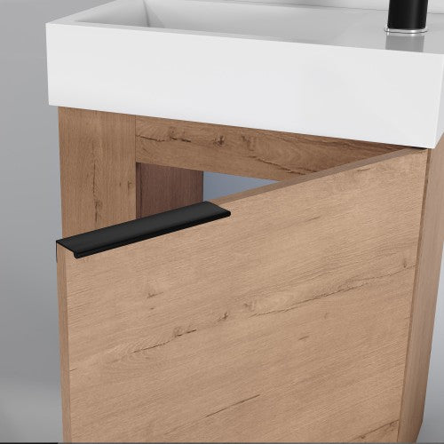 011 Series Oak Natural Wood Bathroom Vanity 10