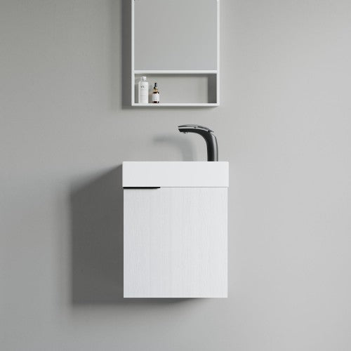 011 Series White Wood Bathroom Vanity 2