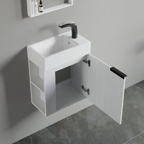 011 Series White Wood Bathroom Vanity 6