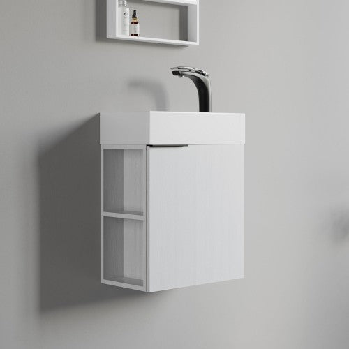 011 Series White Wood Bathroom Vanity 3