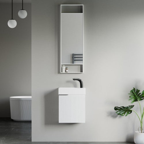 011 Series White Wood Bathroom Vanity 4