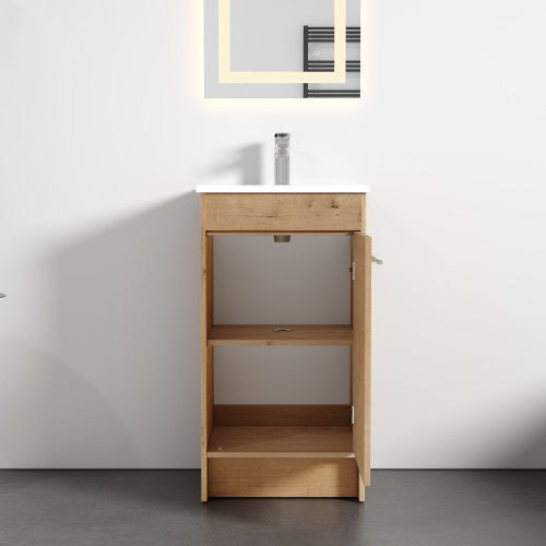 012 Series Oak Natural Wood Bathroom Vanity 8
