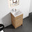 012 Series Oak Natural Wood Bathroom Vanity 1