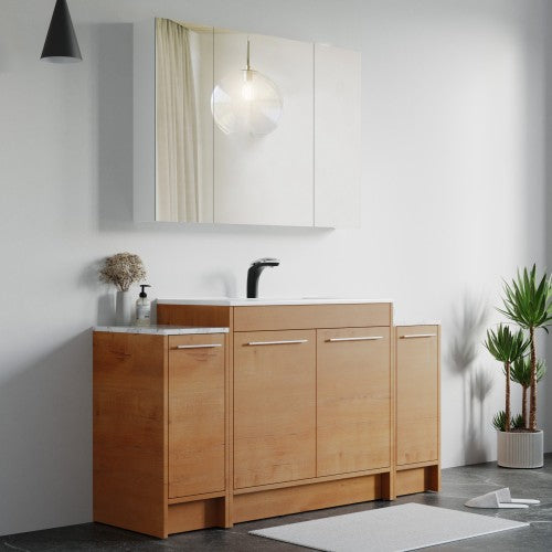 012 Series Oak Natural Wood Bathroom Vanity 7