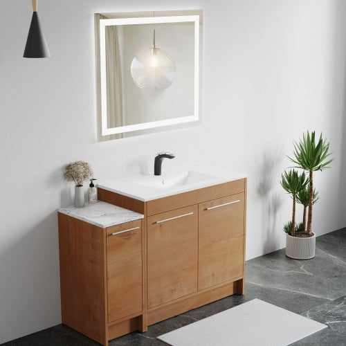 012 Series Oak Natural Wood Bathroom Vanity 3