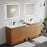012 Series Oak Natural Wood Bathroom Vanity 8