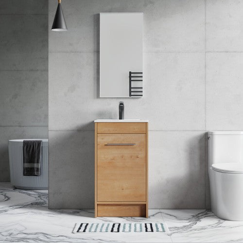012 Series Oak Natural Wood Bathroom Vanity 5