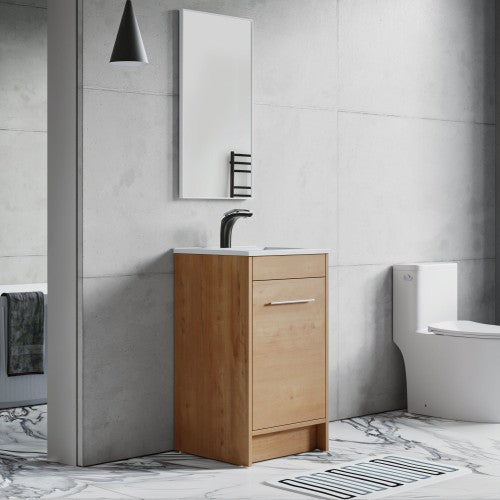 012 Series Oak Natural Wood Bathroom Vanity 7