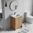 012 Series Oak Natural Wood Bathroom Vanity 4