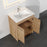 012 Series Oak Natural Wood Bathroom Vanity 5