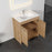 012 Series Oak Natural Wood Bathroom Vanity 9