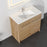 012 Series Oak Natural Wood Bathroom Vanity 1