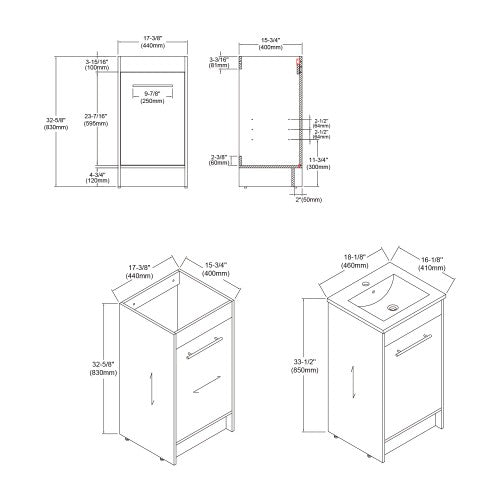 012 Series Oak Natural Wood Bathroom Vanity 15
