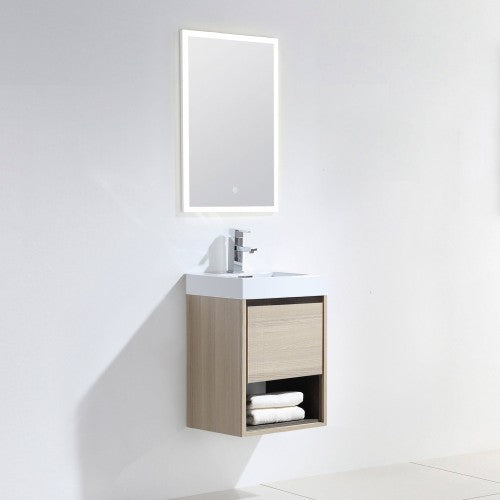 015 Series Grey Ashtree Wood Bathroom Vanity 1