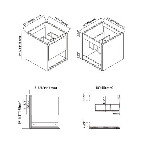 015 Series Grey Ashtree Wood Bathroom Vanity 5
