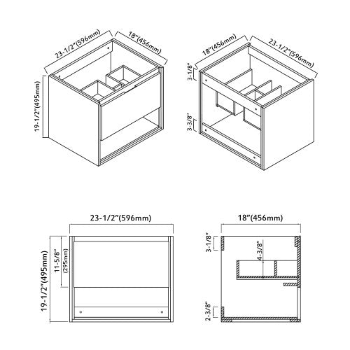 015 Series Grey Ashtree Wood Bathroom Vanity 6