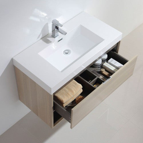 015 Series Grey Ashtree Wood Bathroom Vanity 2
