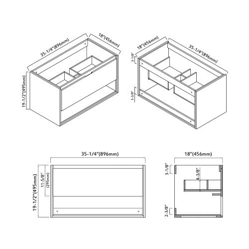 015 Series Grey Ashtree Wood Bathroom Vanity 6