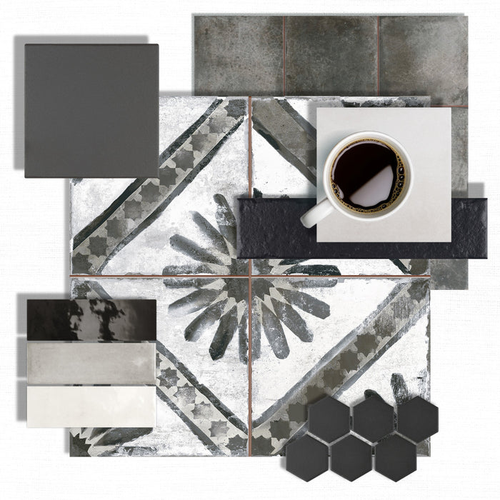 Kings Ceramic Marrakech Charcoal Grey Tile Matte 8
