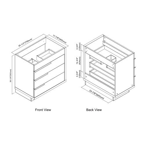 024 Series White Plywood with Melamine Bathroom Vanity 9