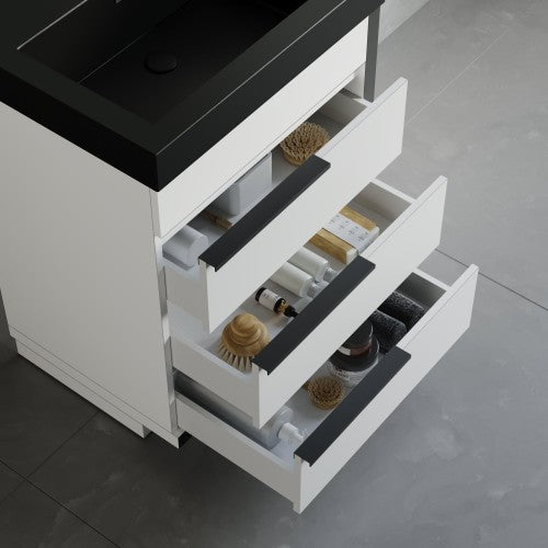 024 Series White Plywood with Melamine Bathroom Vanity 4
