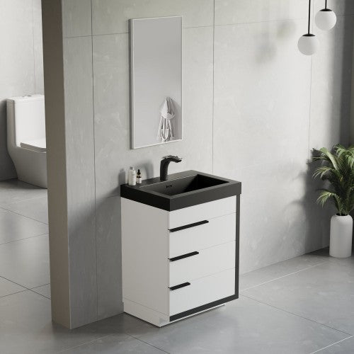 024 Series White Plywood with Melamine Bathroom Vanity 1