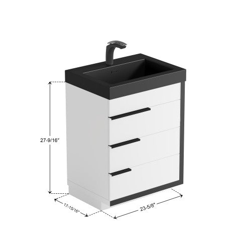 024 Series White Plywood with Melamine Bathroom Vanity 7