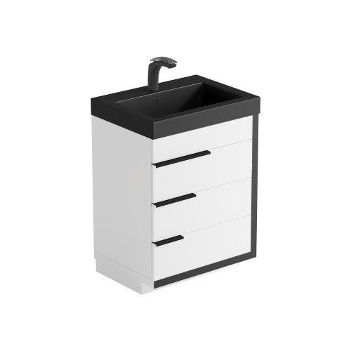 024 Series White Plywood with Melamine Bathroom Vanity 6
