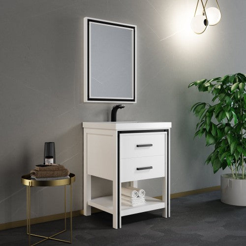 028 Series White Wood Bathroom Vanity 1