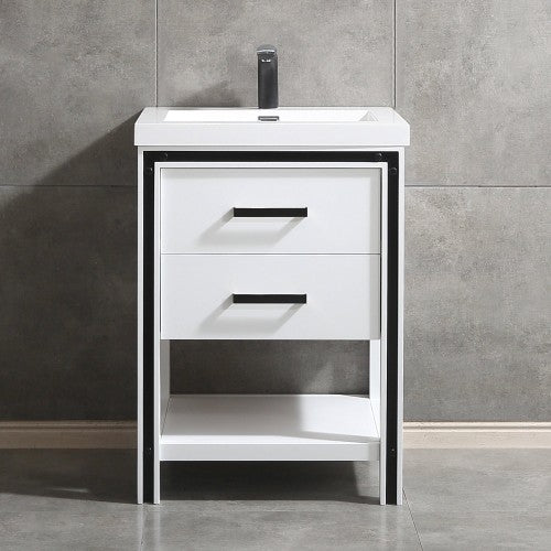 028 Series White Wood Bathroom Vanity 2